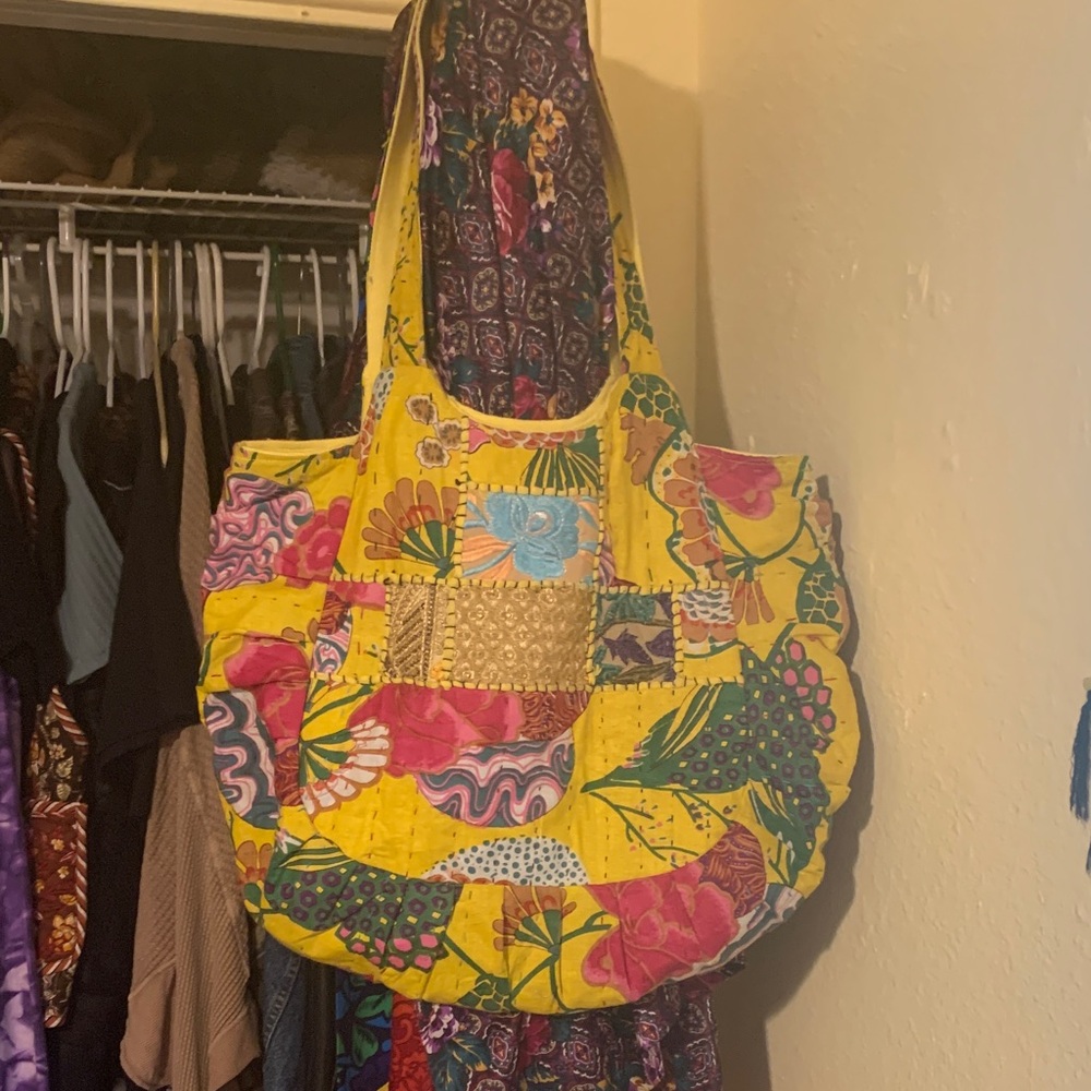 Floral Patchwork Tote Bag
